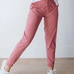 ALBION WOMENS PINK MAUVE TAPERED JOGGER PANT SMALL